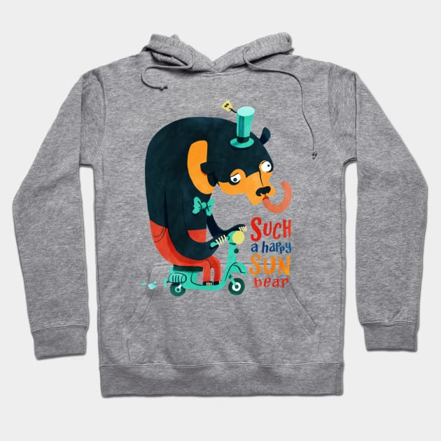 Sun Bear Hoodie by washburnillustration